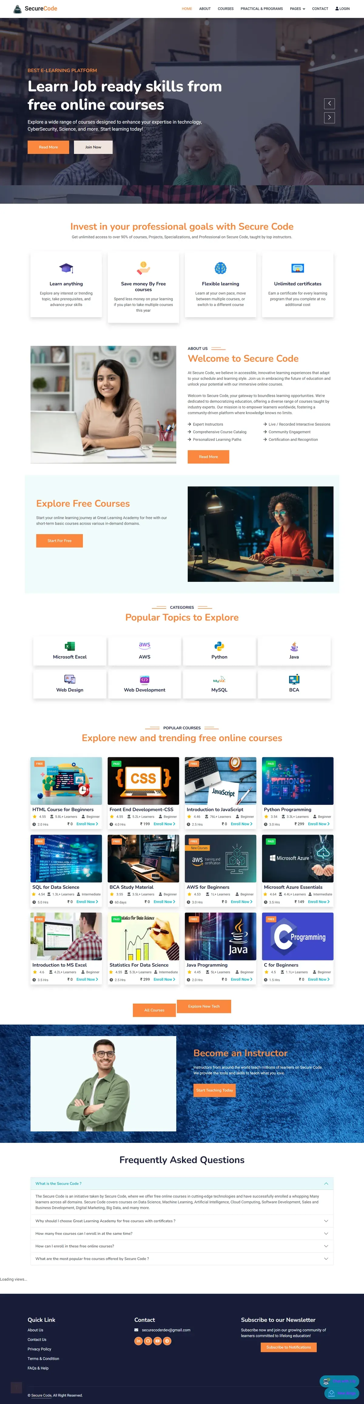 E-Learning Platform project showcase